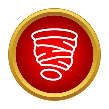 Tornado vortex icon representing extreme weather and wind 库存插图