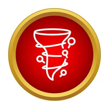 Tornado vortex icon symbolizing weather disaster or emergency Illustration