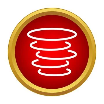 Tornado vortex symbol representing severe weather hazard Illustration