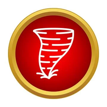 Tornado vortex warning icon depicting natural disaster weather Illustration