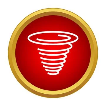 Tornado vortex weather forecast icon illustrating disaster Stock Illustration