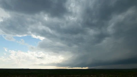 Tornado Warned Storm Spins in Texas Stock Footage 272760708