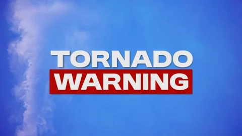Tornado warning animated video. Television news broadcast template. Stock Footage 302846871