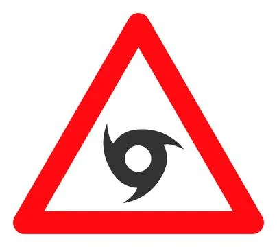 Tornado Warning - Raster Icon Illustration Stock Illustration