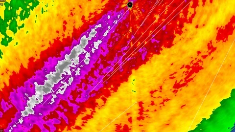 Tornado warning on severe thunderstorms ... | Stock Video | Pond5