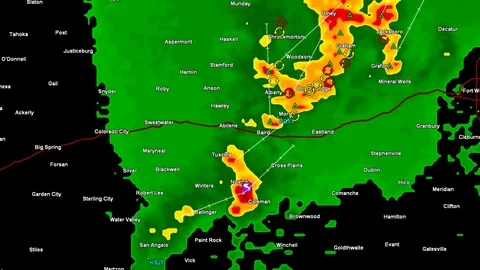Tornado warning on severe thunderstorms ... | Stock Video | Pond5