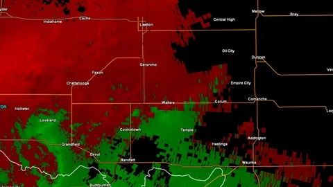 Tornado warning on severe thunderstorms ... | Stock Video | Pond5