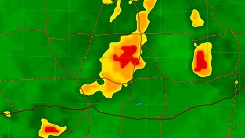 Tornado warning on severe thunderstorms ... | Stock Video | Pond5