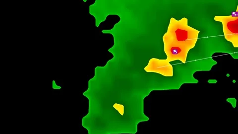 Tornado warning on severe thunderstorms ... | Stock Video | Pond5