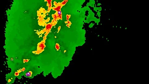 Tornado warning on severe thunderstorms ... | Stock Video | Pond5