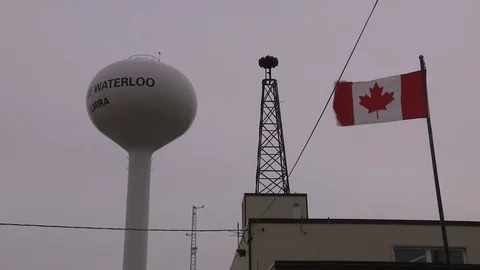 Tornado warning siren Stock Footage