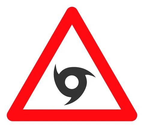 Tornado Warning - Vector Icon Illustration Stock Illustration
