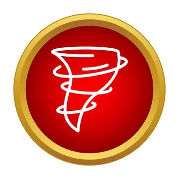 Tornado weather icon representing storm and natural disaster Illustration