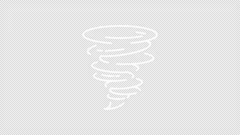 Tornado white line animation | Stock Video | Pond5
