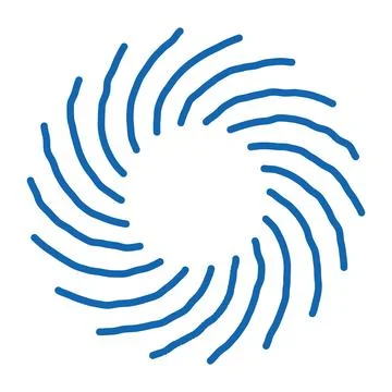 Tornado Wind doodle icon hand drawn illustration 库存插图