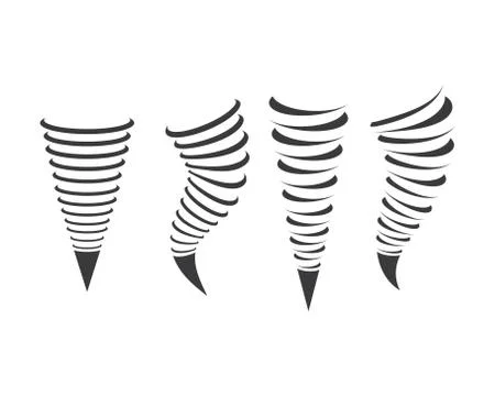 Tornado wind icon logo vector illustration Illustrazione stock