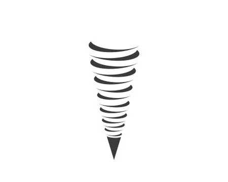 Tornado wind icon logo vector illustration Stockillustratie