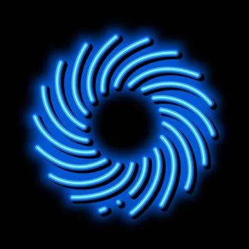 Tornado Wind neon glow icon illustration Illustrazione stock