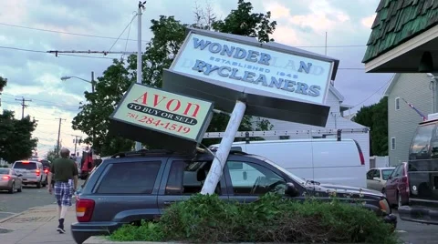 Tornado wind storm damage, severe weather Video stock 57115879