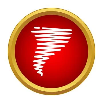 Tornado wind storm weather warning simple icon Stockillustratie