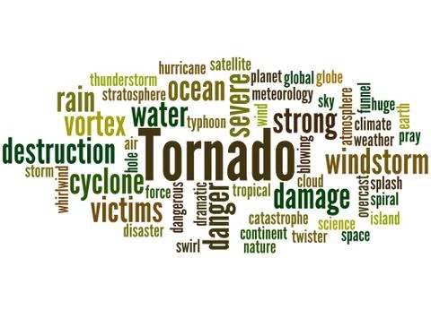 Tornado, word cloud concept Illustrazione stock