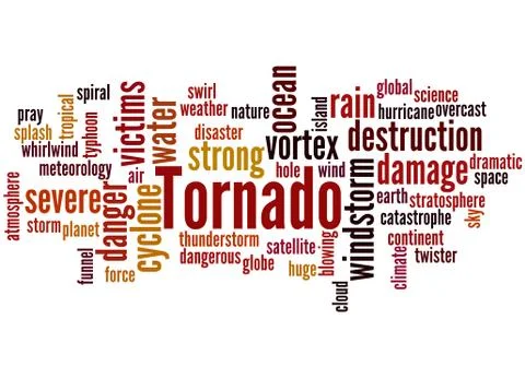 Tornado, word cloud concept Illustrazione stock