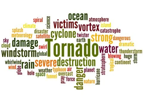 Tornado, word cloud concept Stock Illustration