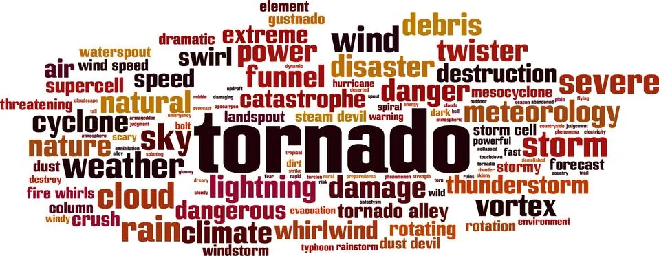 Tornado word cloud イラスト素材