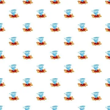Tornadoes creating destructive weather pattern on white background Illustrazione stock