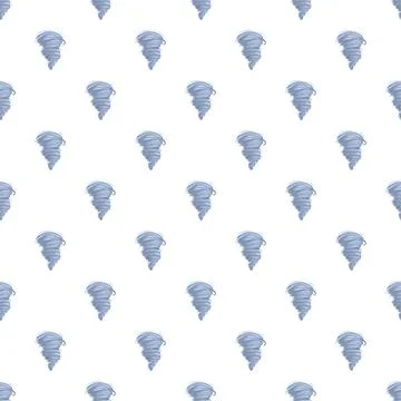 Tornadoes creating a repeating weather seamless pattern Illustrazione stock