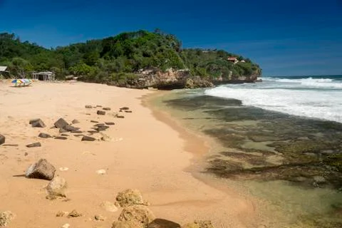 Torohudan beach, Wonosari, Java, Indonesia Stock Photos