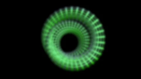 Toroid loop background green Video stock 50814379