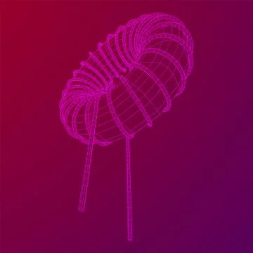 Toroidal Coil Inductor Stock Illustration