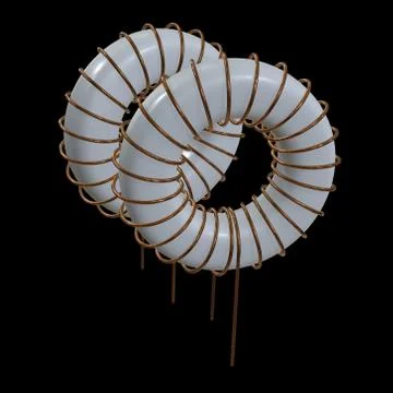 Toroidal Coil Inductor 스톡 일러스트