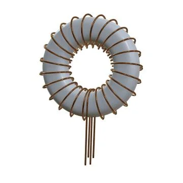 Toroidal Coil Inductor Stock Illustration