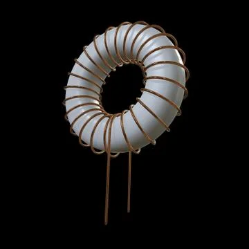 Toroidal Coil Inductor Illustrazione stock