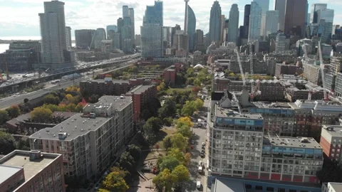 Toronto Aerial view Stock Footage 143197459