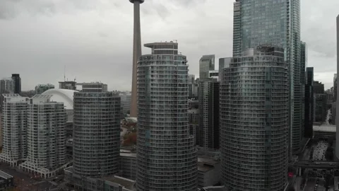 Toronto Aerial view Stock Footage 143201595