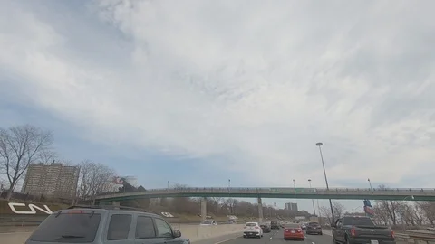 Toronto area generic driving POV through city streets and highways Stock Footage 126062353
