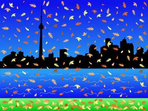 Toronto in autumn Stock Illustration