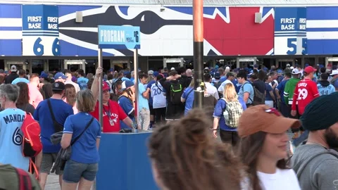 Rogers Centre Toronto Blue Jays Gate Stock Footage Video (100