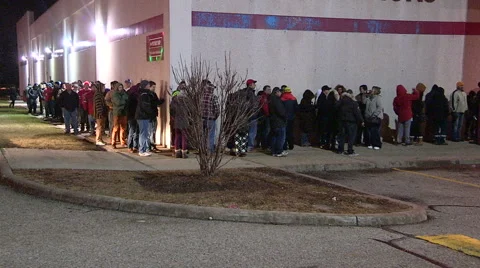 Toronto boxing day crowds shoppers and busy malls and parking Stock Footage 45431755
