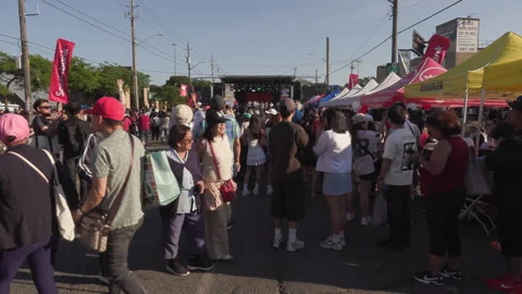 Toronto, Can Aug 14 2026 Taste of the Manila Filipino street festival Stock Footage 342462748