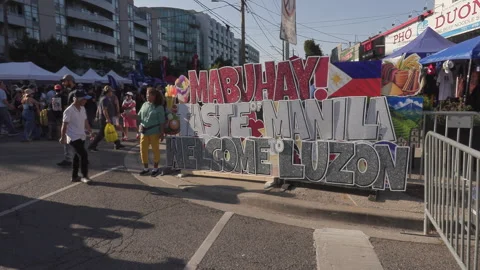 Toronto, Can Aug 14 2026 Taste of Manila festival Celebrates Filipino Culture Stock Footage 342462858