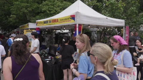 Toronto, Can Aug 22 2026  Toronto Korean food harvest Festival Stock Footage 343274946
