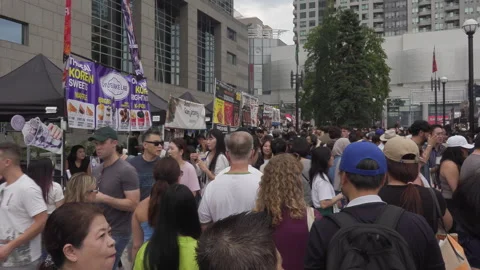Toronto, Can Aug 22 2026  Toronto Korean food harvest Festival Stock Footage 343276536