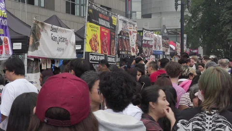 Toronto, Can Aug 22 2026  Toronto Korean food harvest Festival 스톡 동영상 343276615