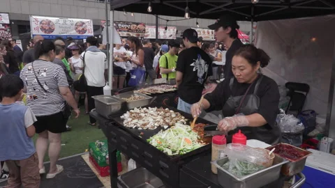 Toronto, Can Aug 22 2026  Toronto Korean food harvest Festival Stock Footage 343277136