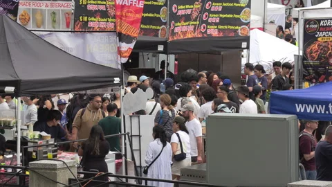 Toronto, Can Aug 22 2026  Toronto Korean food harvest Festival Stock Footage 343278344