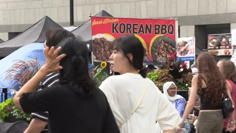 Toronto, Can Aug 22 2026  Toronto Korean food harvest Festival Stock Footage 343278886